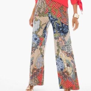 Chico's Multicolor Paisley Wide Leg Pants